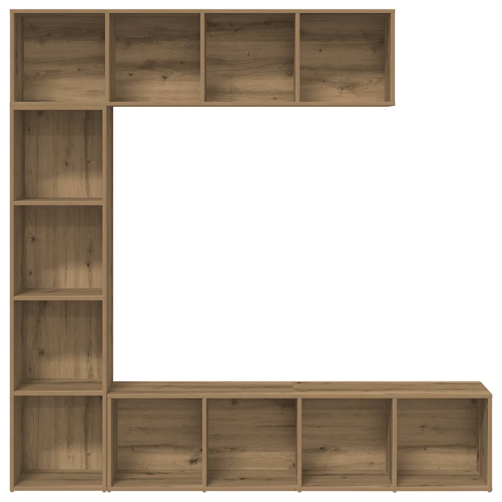 Librerie 3 pz Rovere Artigianale in Legno Multistrato