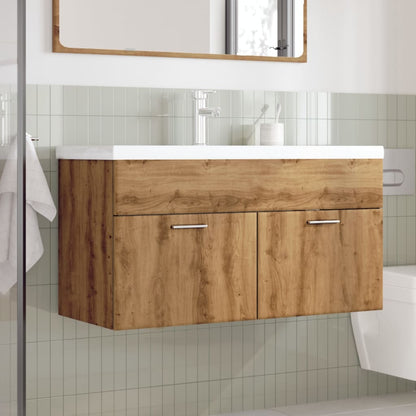 Mobile da Bagno con Lavabo Integrato Rovere Artigianale
