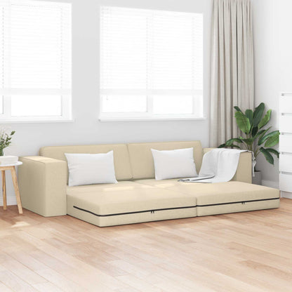 Divano letto 200cm Crema Tessuto