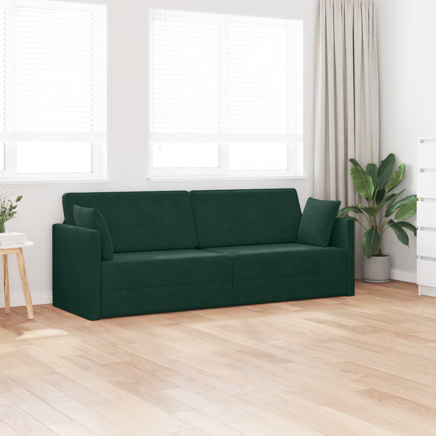 Divano-letto da pavimento 200cm Verde Scuro Velluto