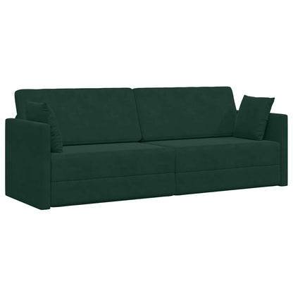 Divano-letto da pavimento 200cm Verde Scuro Velluto