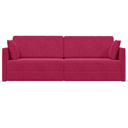 Divano-letto da pavimento 200cm Rosso Vino Velluto