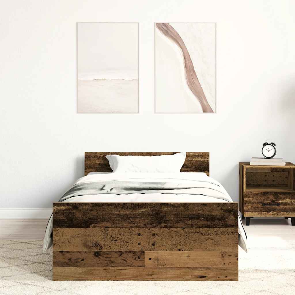 Giroletto senza Materasso Legno Antico 90x200cm in Truciolato