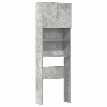Mobile Lavatrice Grigio Cemento 64x24x190 cm Legno Multistrato
