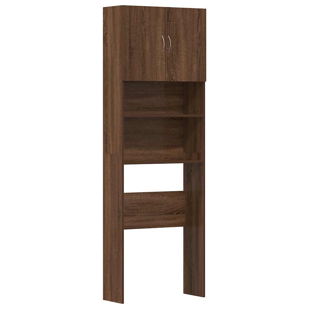 Mobile Lavatrice Rovere Marrone 64x24x190 cm Legno Multistrato