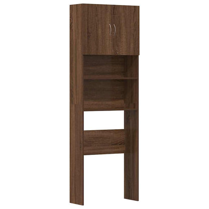 Mobile Lavatrice Rovere Marrone 64x24x190 cm Legno Multistrato