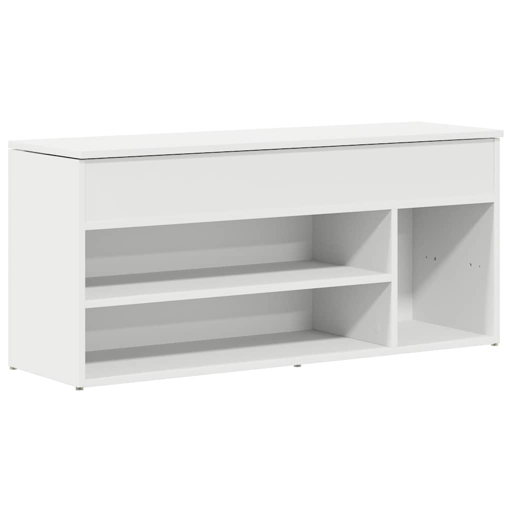 Scarpiera Bianca 102x30,5x45 cm in Legno Multistrato