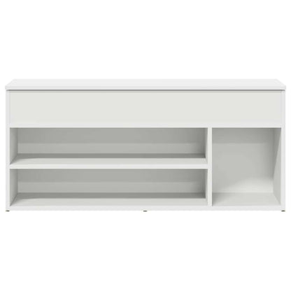 Scarpiera Bianca 102x30,5x45 cm in Legno Multistrato