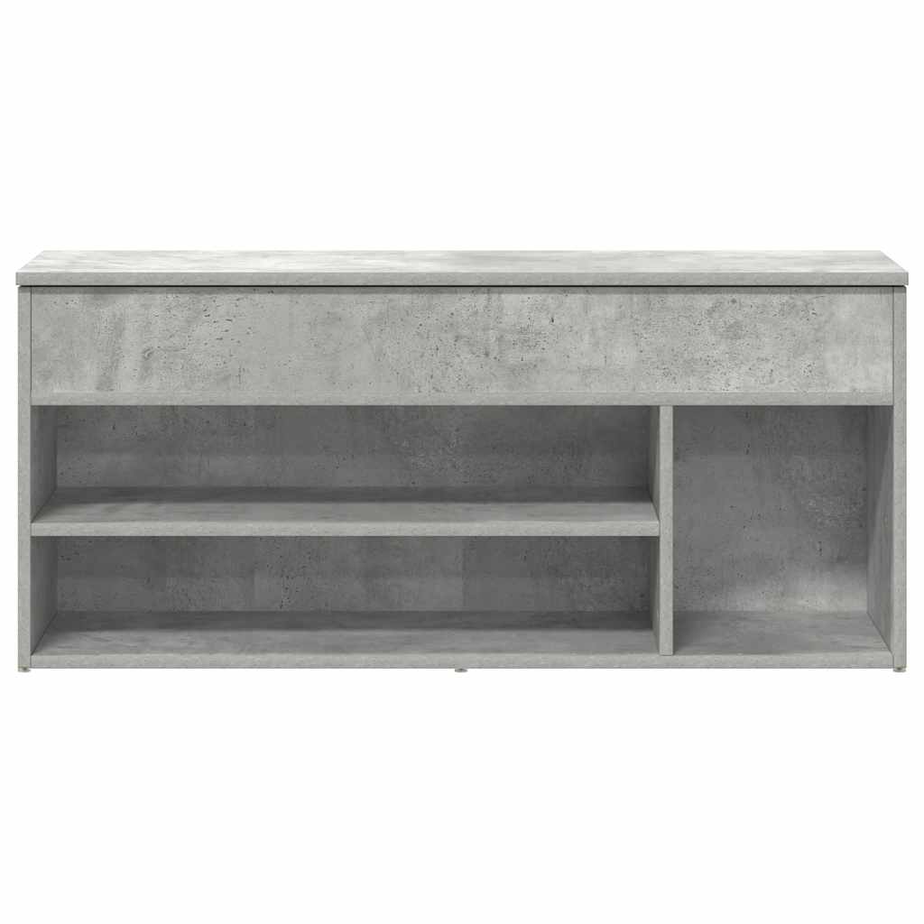 Scarpiera Grigio Cemento 102x30,5x45 cm in Legno Multistrato