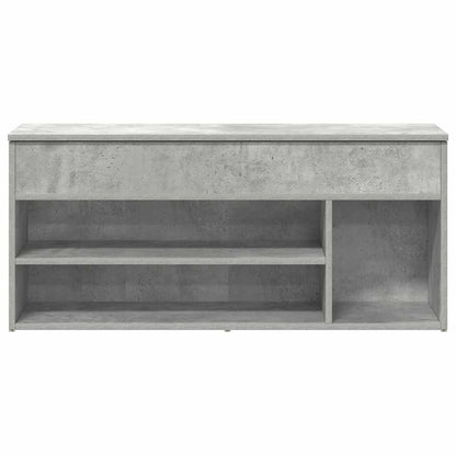Scarpiera Grigio Cemento 102x30,5x45 cm in Legno Multistrato