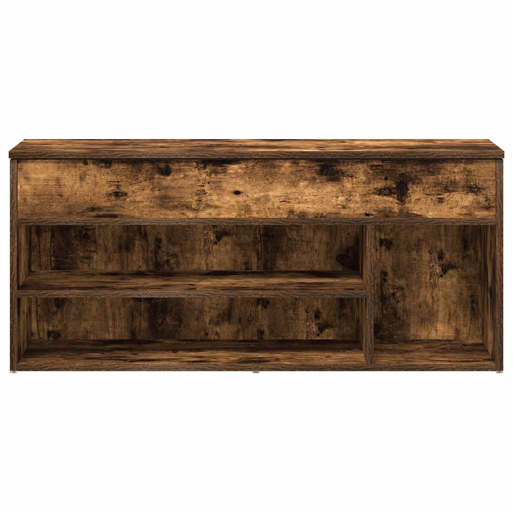 Scarpiera Rovere Fumo 102x30,5x45 cm in Legno Multistrato