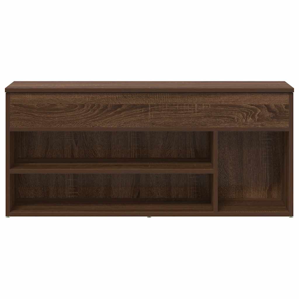 Scarpiera Rovere Marrone 102x30,5x45 cm in Legno Multistrato