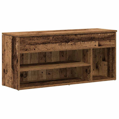 Scarpiera Legno Antico 102x30,5x45 cm in Legno Multistrato