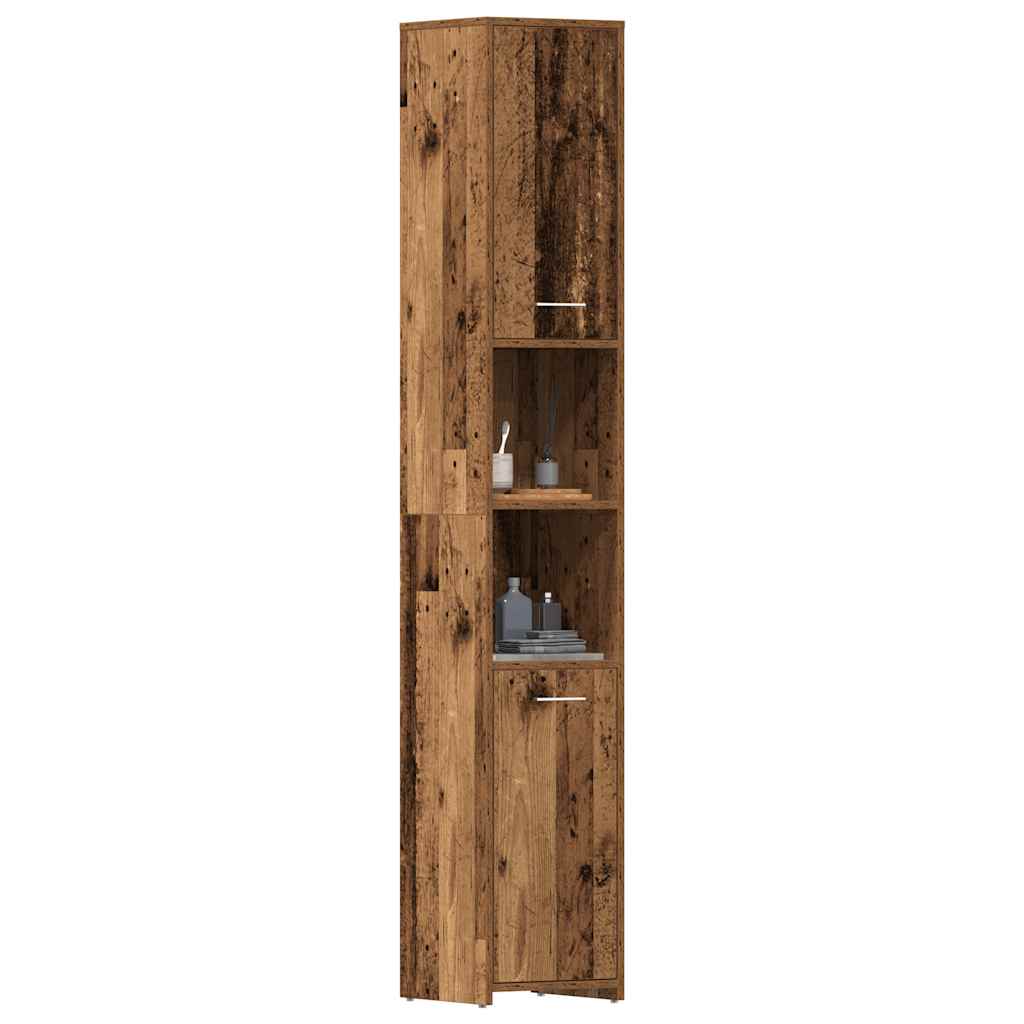 Mobile da Bagno Legno Antico 30x30x183,5 cm in Legno tecnico