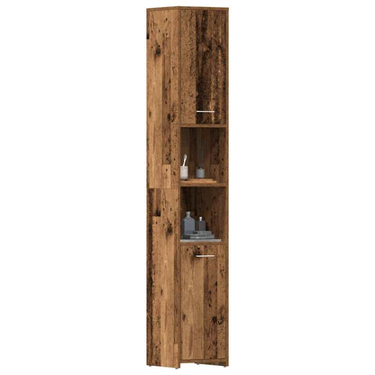 Mobile da Bagno Legno Antico 30x30x183,5 cm in Legno tecnico