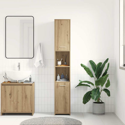 Mobile da Bagno Rovere Artigianale 30x30x183,5 cm in tecnico