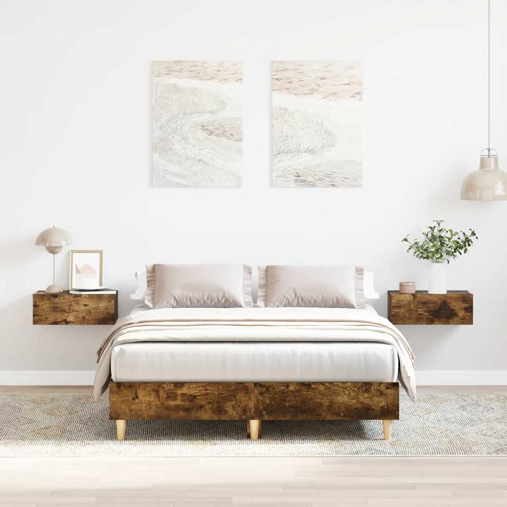 Giroletto senza Materasso Rovere Fumo 120x200 cm in Truciolato