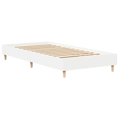 Giroletto senza Materasso Bianco 100x200 cm in Legno Massello