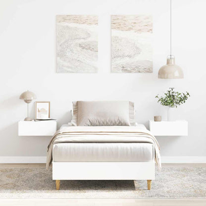 Giroletto senza Materasso Bianco 100x200 cm in Legno Massello