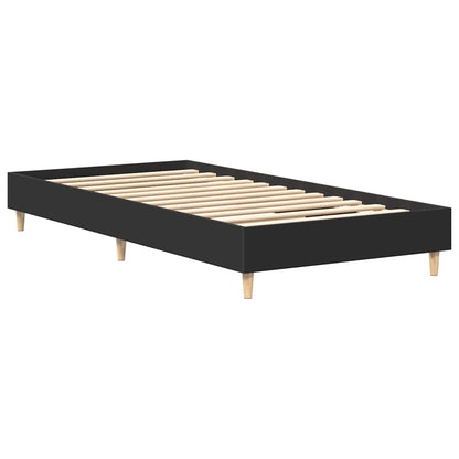 Giroletto senza Materasso Nero 90x200 cm in Legno Multistrato