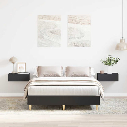 Giroletto senza Materasso Nero 140x190 cm in Legno Multistrato