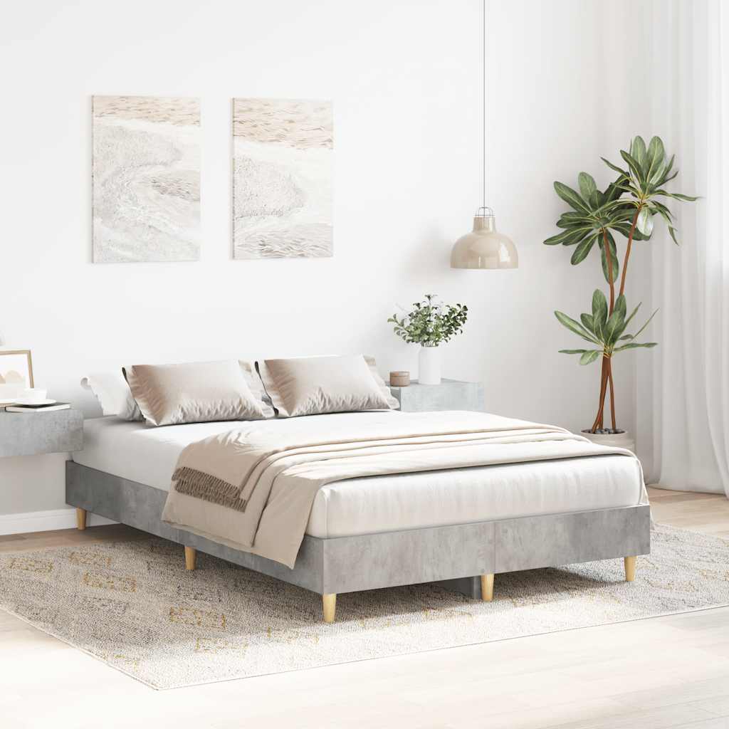 Giroletto senza Materasso Grigio Cemento 140x190 cm Truciolato