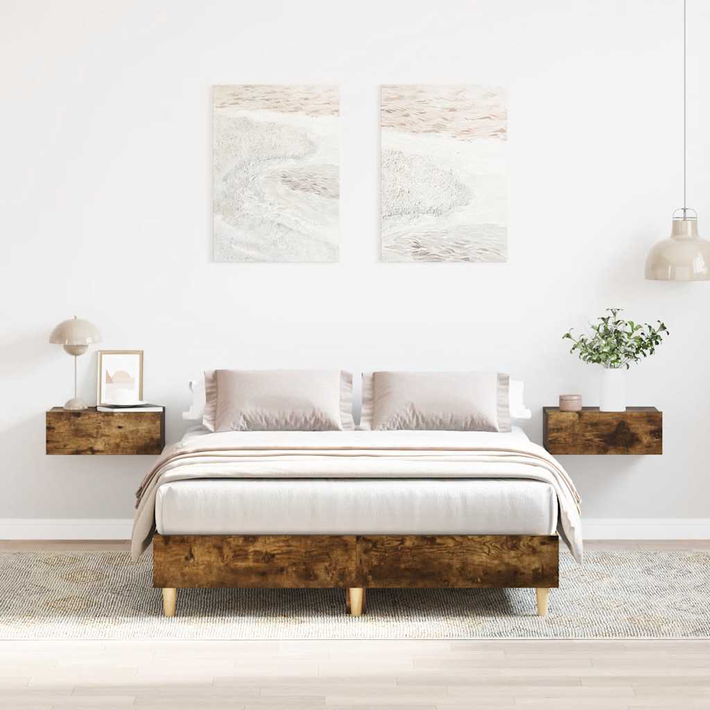 Giroletto senza Materasso Rovere Fumo 140x190 cm in Truciolato