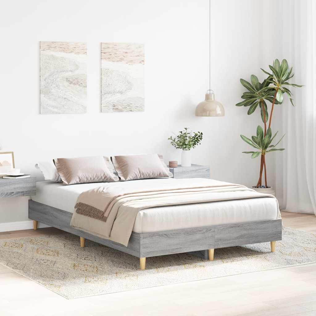 Giroletto senza Materasso Grigio Sonoma 140x190cm in Truciolato