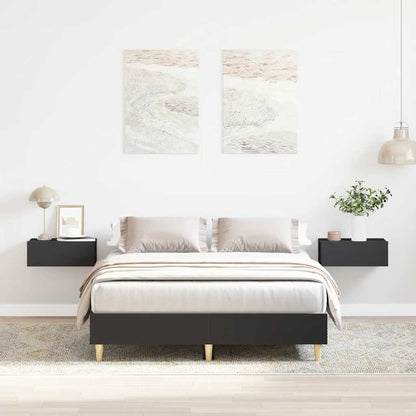 Giroletto senza Materasso Nero 135x190 cm in Legno Multistrato