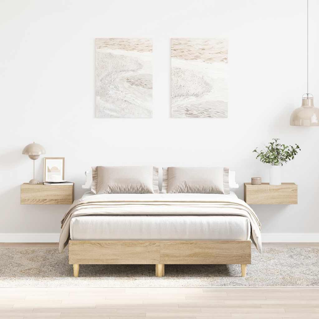 Giroletto senza Materasso Rovere Sonoma 135x190cm in Truciolato