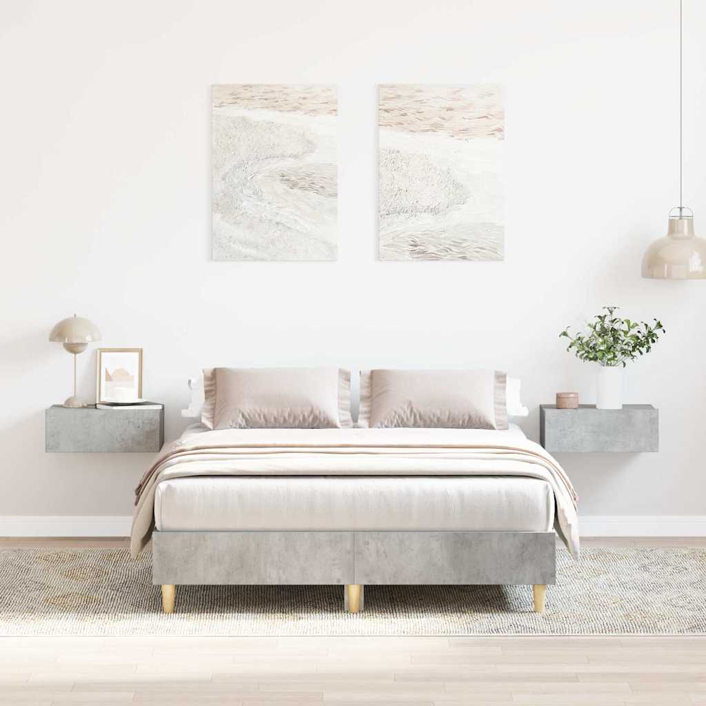 Giroletto senza Materasso Grigio Cemento 135x190 cm Truciolato