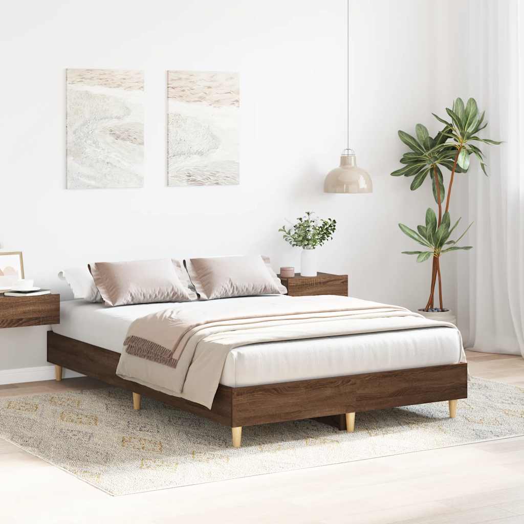 Giroletto senza Materasso Rovere Marrone 135x190 cm Truciolato
