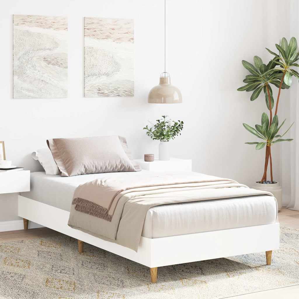 Giroletto senza Materasso Bianco 90x190 cm in Legno Multistrato