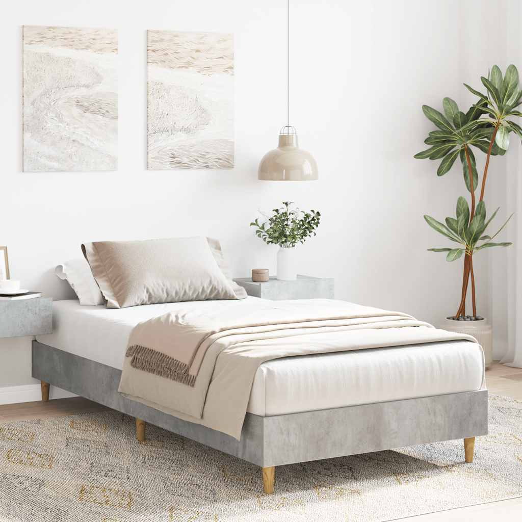 Giroletto senza Materasso Grigio Cemento 90x190 cm Truciolato