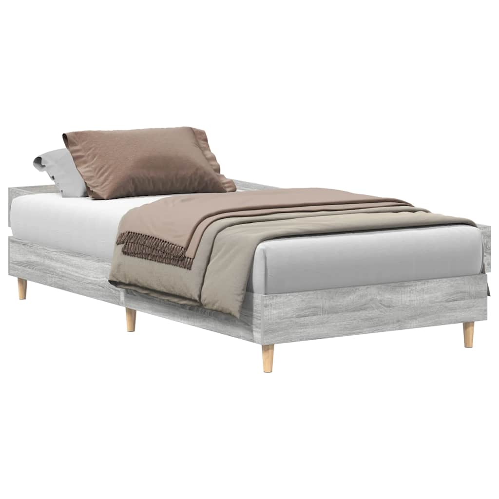 Giroletto senza Materasso Grigio Sonoma 90x190 cm in Truciolato