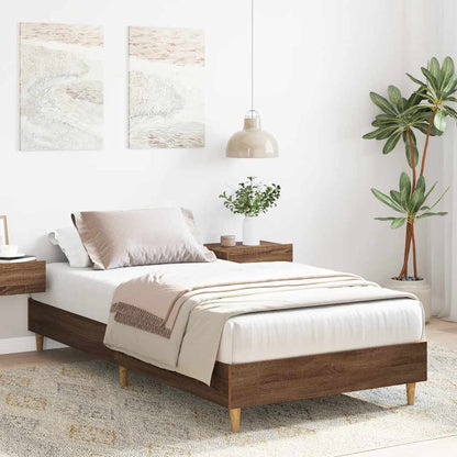 Giroletto senza Materasso Rovere Marrone 90x190cm in Truciolato
