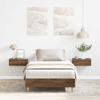 Giroletto senza Materasso Rovere Marrone 75x190cm in Truciolato
