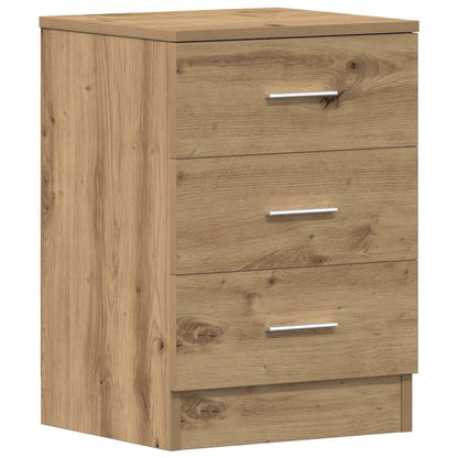 Comodino Rovere Artigianale 38x35x55 cm in Legno Multistrato