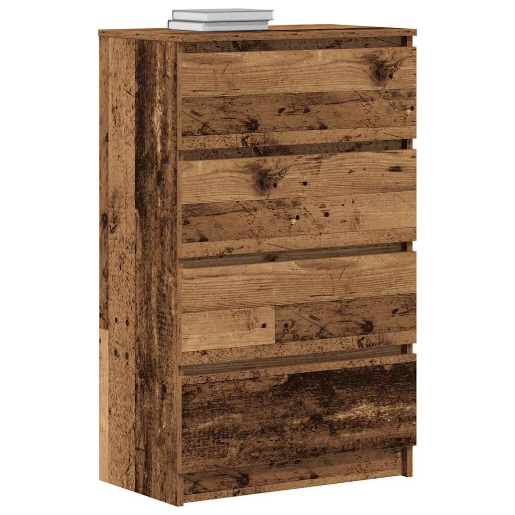 Credenza Legno Antico 60x35x98,5 cm in Legno Multistrato