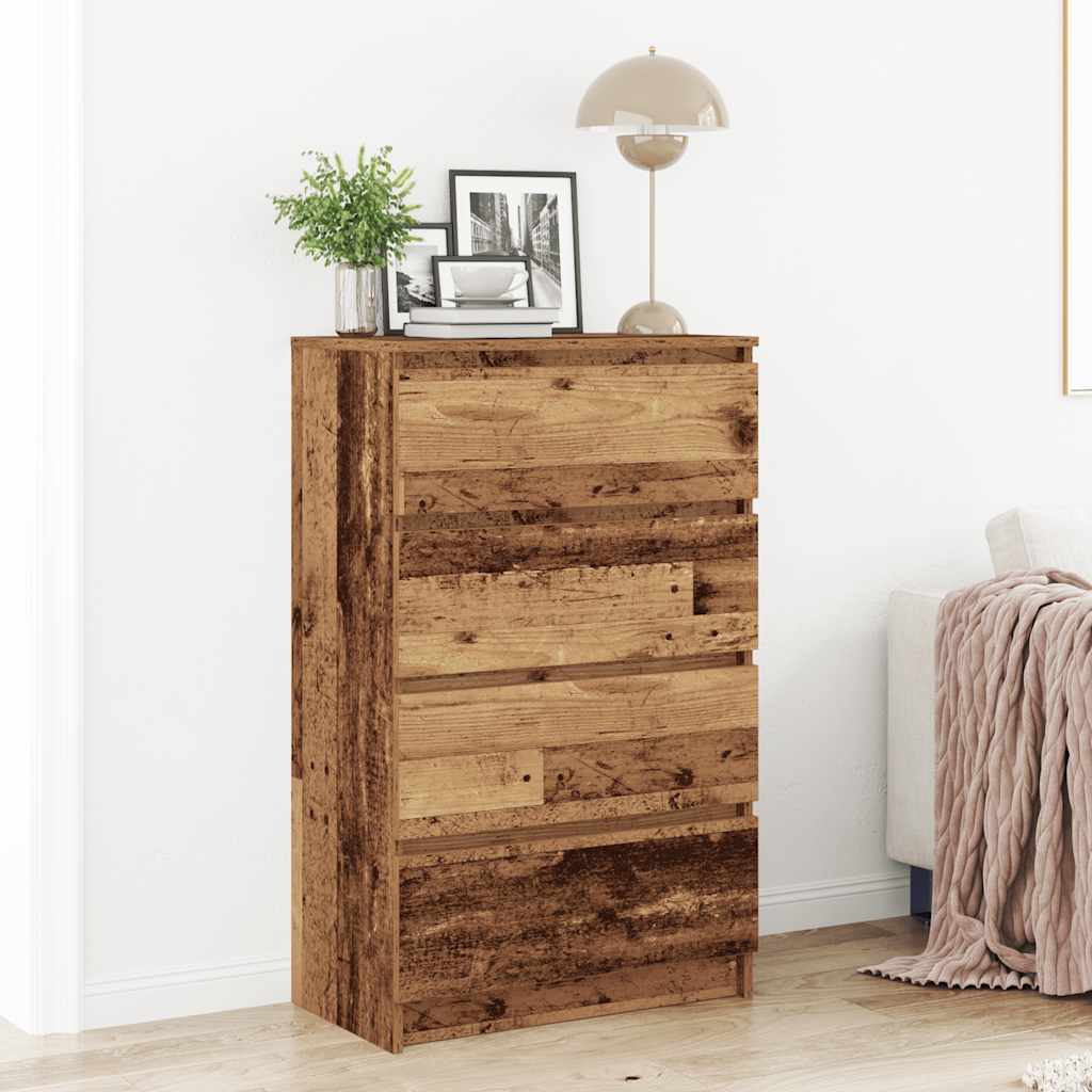 Credenza Legno Antico 60x35x98,5 cm in Legno Multistrato