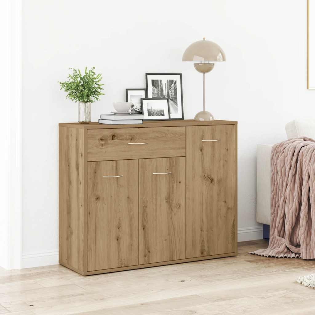 Credenza Rovere Artigianale 88x30x70 cm in Legno Multistrato