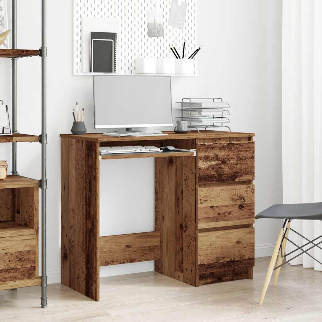 Scrivania Legno Antico 90x45x76 cm in Legno Multistrato