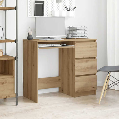 Scrivania Rovere Artigianale 90x45x76 cm in Legno Multistrato