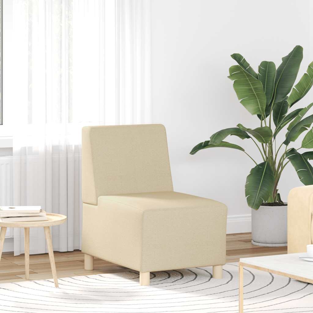 Divano Sedia Crema 55 cm in Tessuto