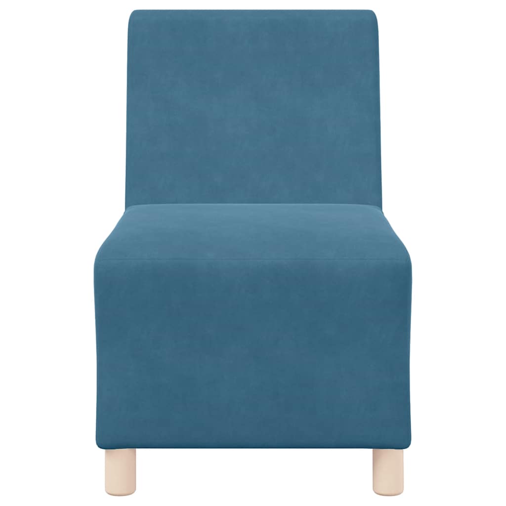 Divano Sedia Blu 55 cm Velluto