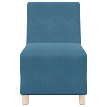 Divano Sedia Blu 55 cm Velluto