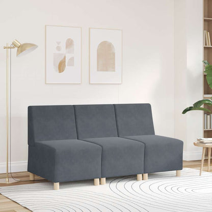 Divano Sedia Grigio Scuro 55 cm Velluto