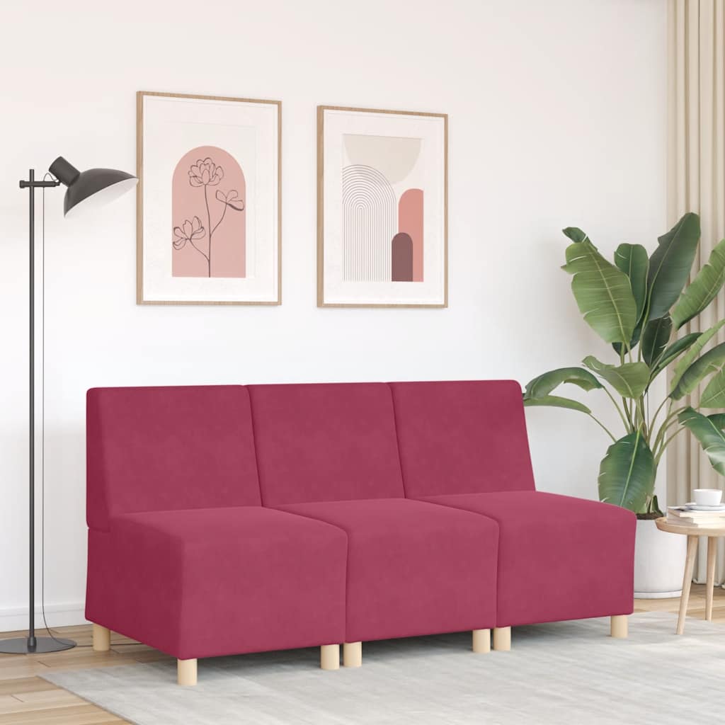Divano Sedia Rosso Vino 55 cm Velluto