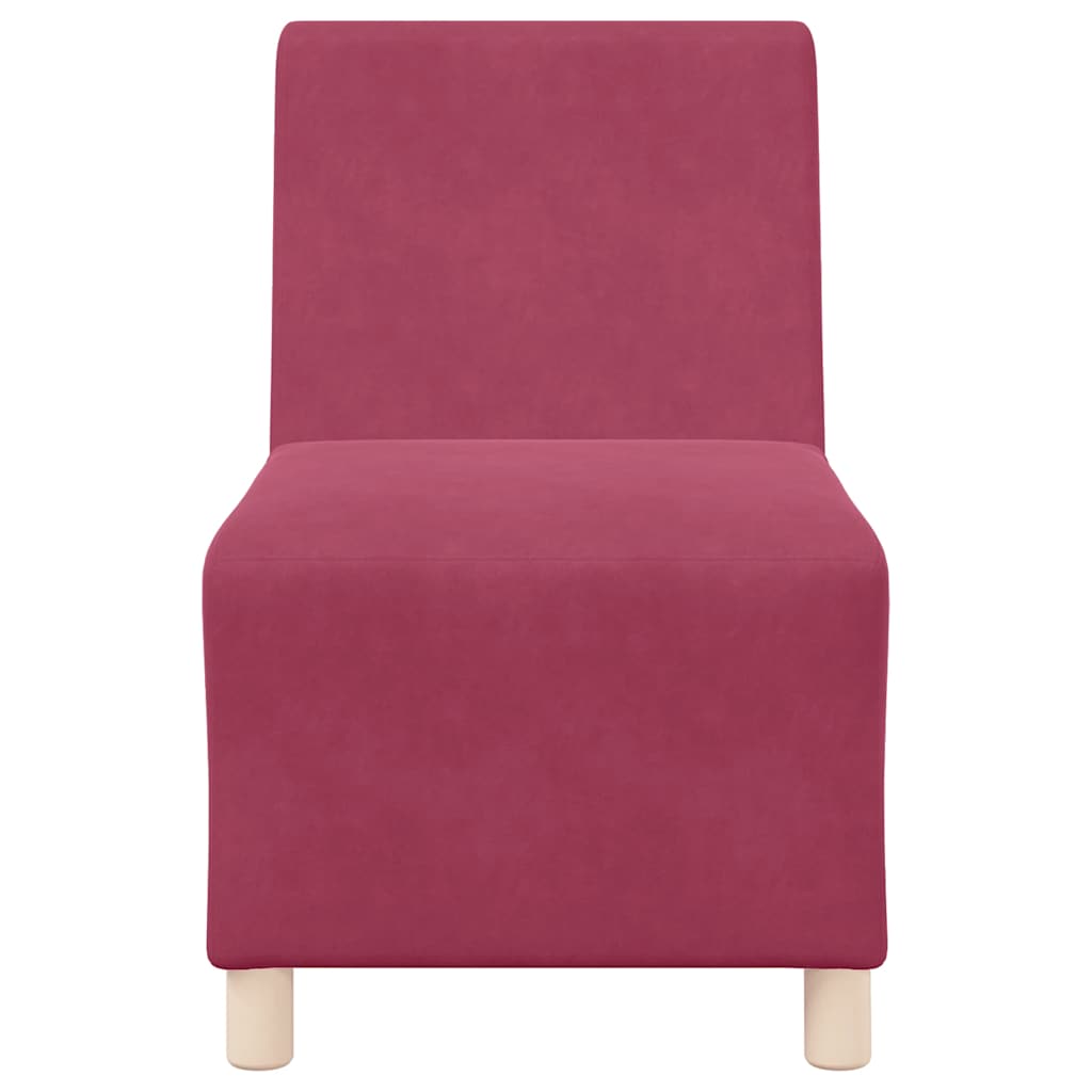 Divano Sedia Rosso Vino 55 cm Velluto
