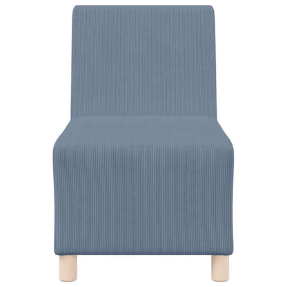 Divano Sedia Blu 55 cm Tessuto di velluto a coste